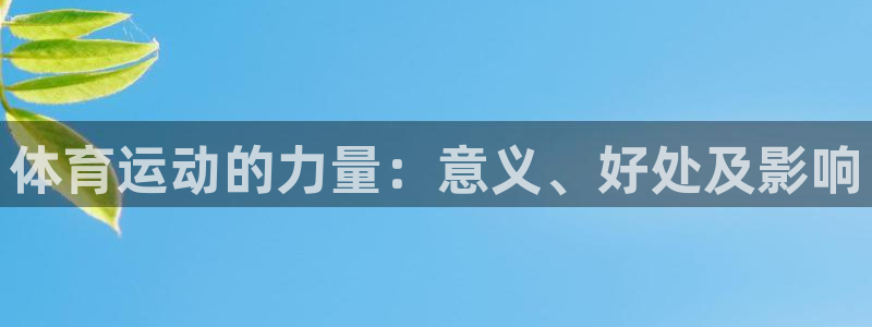 谈球吧体育：体育运动的力量：意义、好处及影响