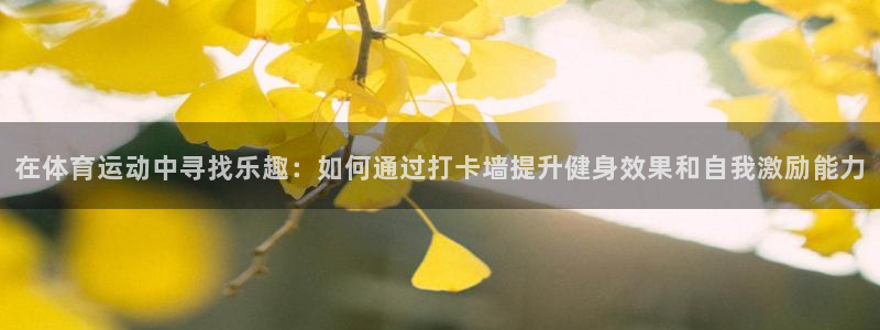 谈球吧：在体育运动中寻找乐趣：如何通过打卡墙提升健身效果和自我激励能力